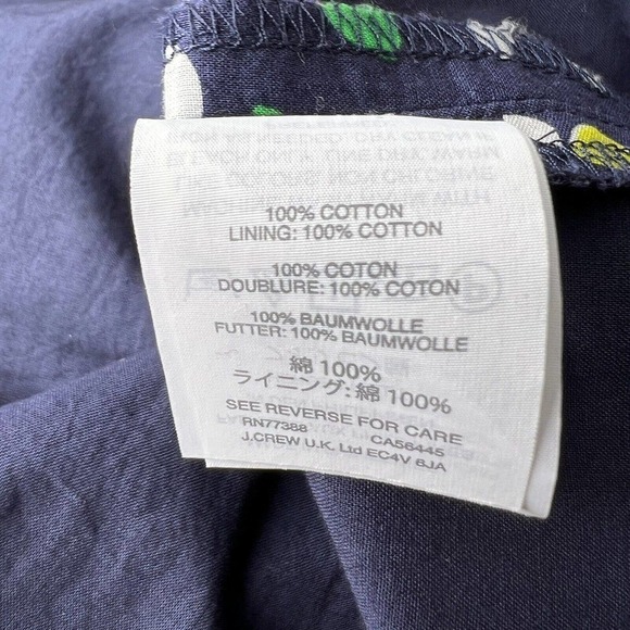 J. Crew Navy Blue Colorful Tulip Skirt in Ratti Happy Cat Print Polka Dot Sz 00 - Picture 9 of 16